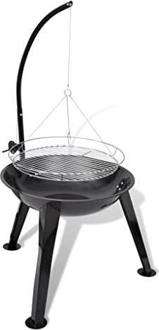 BBQ Stand Charcoal Barbecue Hang Round,BBQ Grill Camping Stand for Outdoor Cooking Heavy Duty,for Tailgating Patio Backyard Camping