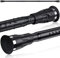 Tringle de Rideau de Douche Télescopique en Fer, 105-151 cm Barre Télescopique Extensible à Ressort Sans Perçage - avec Ventouse Fixe - pour Douche et Baignoire/Noir Mat