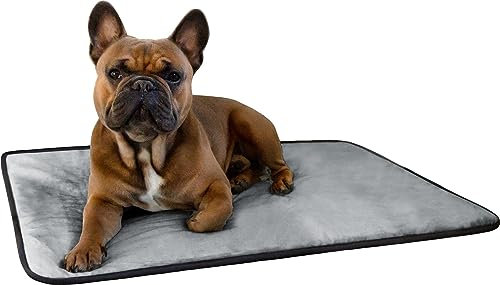 normani Hundedecke - Weiche Tierdecke - Hundematte aus schadstofffreiem Material - 40x50 cm - 60x80 cm - 70x100 cm Farbe Grau Größe 40 cm x 50 cm