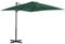 INLIFE Ampelschirm mit Aluminium-Mast Grün 250 x 250 cm