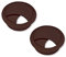 cyclingcolors 2x Kabeldurchführung Kunststoff runde kabellose Kabeldurchlässe Kabeldose Bohr 68 mm Kabelführung zum Eindrücken Schreibtischkanal Kabeldurchlass, Dunkelbraun