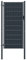 HOMIUSE Zauntor PVC und Stahl 100x124 CM Anthrazit Gartentor Doppelstabmattenzaun Gartentor Metall SgartentüR Ichtschutz Garten Garden Gate 2 Pfosten mit Scharnieren 3 Tasten Schutz Privatsphäre