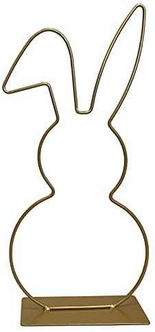 Metallring Hase Knickohr Dekoring Gold 40 cm Bastelbedarf Tischdekoration Osterdeko 2023 Floristik Bastelring Frühling