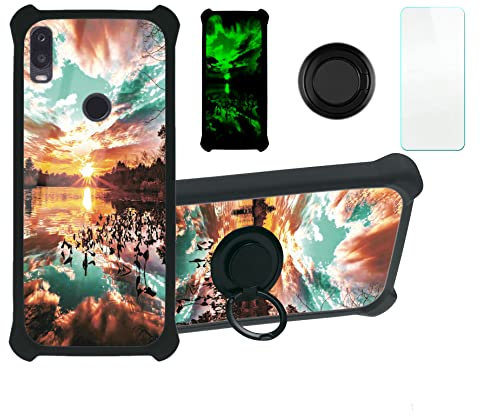 Coque pour QILIVE Smartphone 6.2 Q3 20 6.2 pouces Coque Compatible avec QILIVE Smartphone 6.2 Q3 20 6.2 pouces Coque Étui [Avec Trempé 9H Protection D'écran] Case Support de bague PC + silicone YGH-FJ