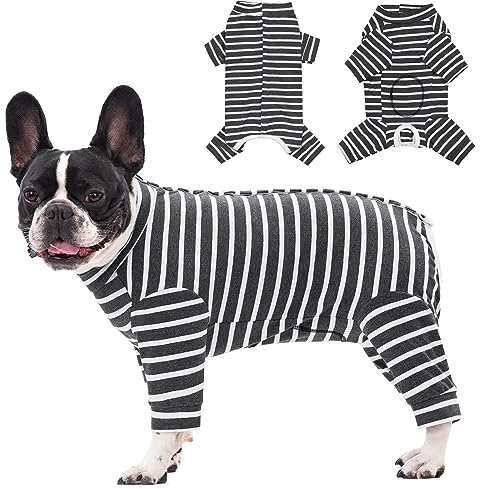 Axcimond Op Body Hund Langärmeliger Hundebody Nach Op für Kleine Mittelgroße Hunde Kastration Hund Hündin Rüde Welpen Pyjama Body Nach Op Hunde Wundschutz Anti Leck Operationsbody Hund