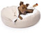 Lous® Flauschiges Hundebett, Hundehöhle, waschbar, große Hunde, kleine Hunde und Katzen, Katzenbett, abnehmbare Decke (Beige, L B-Variante (ca.72cm))