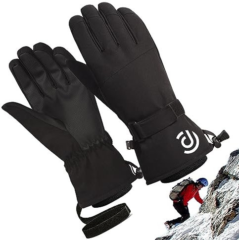 Gants de ski isolés,Gants d'hiver isolés imperméables avec dragonne - Gants de congélation pour hommes et femmes, gants de neige pour activités de plein air Vélo de course