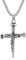 JewelryWe Nagel Kreuz Kette Herren: Silber Edelstahl Jesus Christus DREI Nägel Kruzifix Anhänger Kreuzanhänger Vintage Religiöse Christliche Halskette Amulett Schmuck für Männer Osterngeschenk