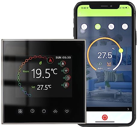 Decdeal google home compatible thermostat remote control thermostat smart thermostats WiFi Smart Thermostat Temperature Controller Weekly Programmable Control/Mobile APP/Voice Control Compatible