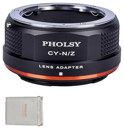 PHOLSY Manuale Adattatore per Lente: Compatibile con Contax/Yashica (C/Y) Obiettivi e Compatibile con Nikon Z Corpo Fotocamera, CY su Z