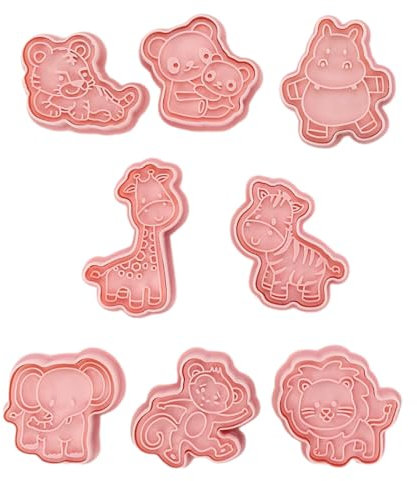OUDQFCJ Formine Biscotti Animali Stampi per Biscotti a Forma di Animale 3D Tagliabiscotti Plastica Stampi Biscotti Stampo per Biscotti Animali per Decorare Biscotto Dolci Torta