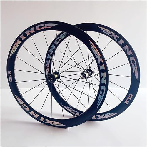 NBTRXWAFR 700C Rennrad Laufradsatz 50Mm Aluminiumlegierung Doppelwandige Felgenbremse V/C Schnellspanner 8/9/10/11Gang 20 Löcher Vorderrad Hinterrad