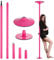 HAIKANGSHOP Pole Dance Stange Indoor, Einstellbare Länge Professional Stangentanz Set, 2.3-2.75 M Ø 45mm Pole Dance Tanzstange, Static & Spinning Ohne Bohren Fitness