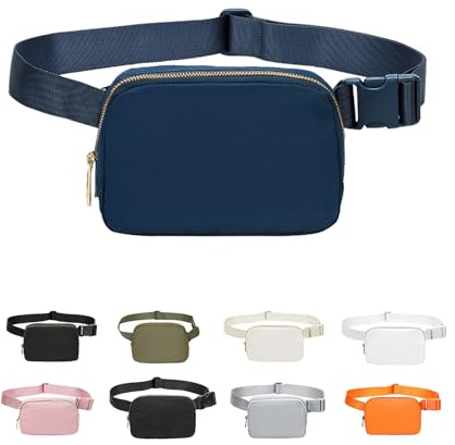 JENCVNL Bauchtasche Damen Gürteltasche Herren, Nylon Hüfttaschen Mode Brustbeutel Umhängetasche Crossbody Bag mit verstellbarem Riemen für Laufen Wandern Training Reisen (Marine)