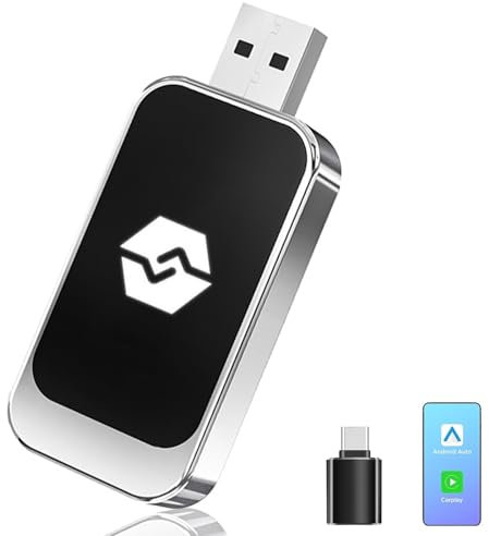 ZUOQIANG Adaptador Inalámbrico Carplay 2 en 1,para Carplay/Android Auto,Adaptador Carplay Inalambrico, para Android 11 y Versiones Superiores de iPhone iOS 10, para Vehículos con CarPlay