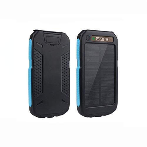 Chargeur Solaire 45000Mah Banque d’Alimentation Solaire de Grande capacité Banque d’Alimentation extérieure Batterie Externe Chargeur Mobile Portable à Double lumière, Bleu