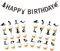 Yoga Geburtstag Deko HAPPY BIRTHDAY Banner 24 Stk. Cupcake Toppers Fitness Muffin Kuchendeko Yoga-Übungen Dekoration