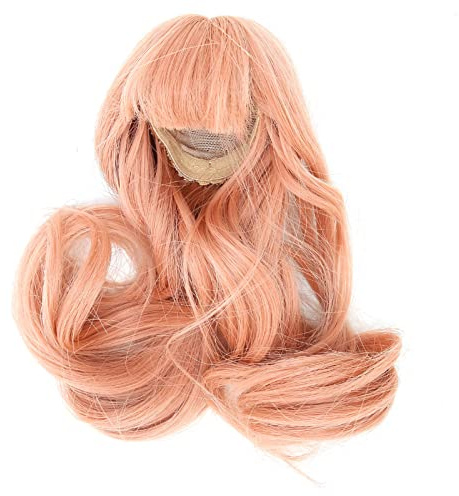 Lockige Puppenperücke mit Großen Wellen in Gerader Ponyform, Puppen-Langperücke, Puppenhaarperücke für 1/6, 6,1-6,7 Zoll Große Puppen, Geeignet Zum Anziehen von Puppen