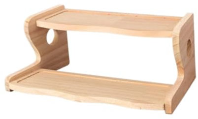 Milageto Pflanzenständer Leiterregal Desktop kleine 2 Ebenen Holz Tabletop Spice Rack Display Riser für Balkon Windowsill Home Office