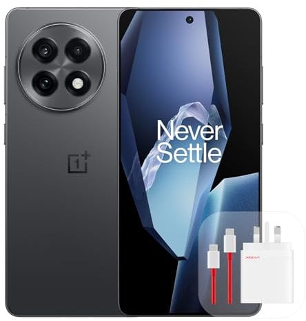 OnePlus 13R Smartphone 12 GB RAM + 256 GB ROM, Snapdragon 8 Gen 3, 120Hz 6.78 Display, 6000 mAh, 80W SUPERVOOC Charge, 50MP Camera, Nebula Noir
