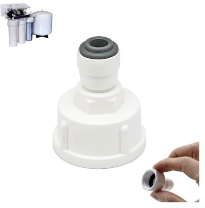 Conector Rápido Filtro Agua, 1/4 a 3/4 Rosca Hembra Accesorios de Filtro, Conectores Purificadores de Agua, Adaptador Osmosis de Tubería, Rápida Conexión Accesorios para Sistemas de Ósmosis Inversa