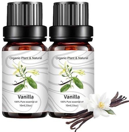 2 Stück Vanilleöl,Vanilleöl gegen Falten,Pure Vanilla Essential Oil, Vanilleöl Kosmetik für Hautpflege,Vanille-Duftöl,Verjüngendes und Straffendes Öl,Ätherisches ätherisches Vanilleöl,Straffendes Öl
