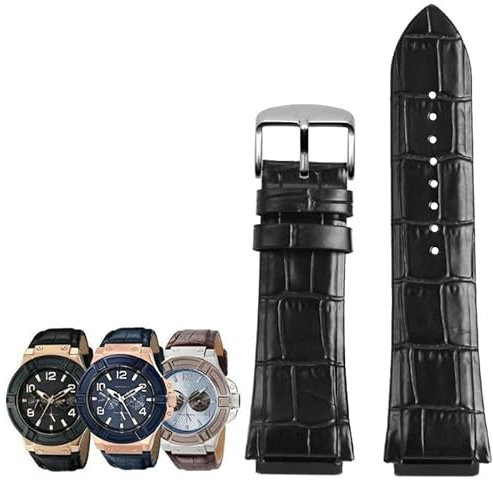 NTALJC Genuine Leather Watch Strap For GUESS W0040G3/W0040G5/W0247G3 Watch Bracelet