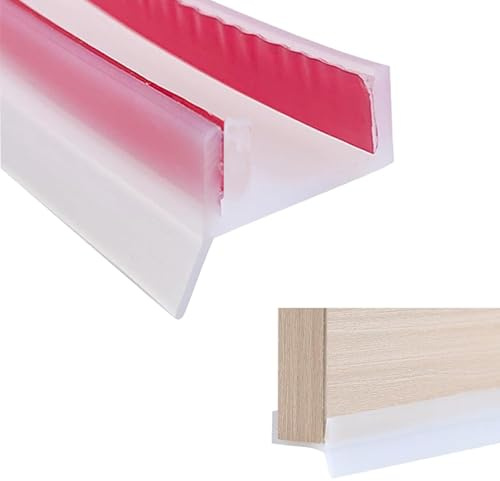Kitchen Plinth Sealing Strip, Door Sealing Strip, Flexible Skirting Board for Self-Adhesive Kitchen Kickboard, Rubber Sealing Strip for Bathroom and Kitchen (Transparent, 6m)