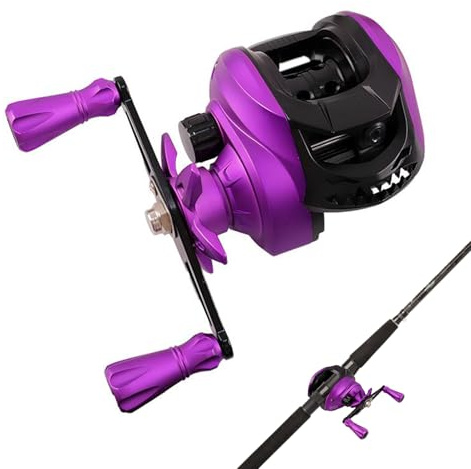 Tyinerc Baitcaster-Rolle, Anti- und kraftsparend | Baitcasterrolle für Süßwasserfische – für Kröten, Kabeljau, Forelle, Lachs, Fischen an großen Bächen, Seen, Teich