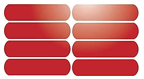 8 reflektierende Klebestreifen für Helme, 8 x 2 cm, rot, reflektierend