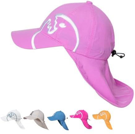 iQ-UV Sonnenhut für Kinder UPF 50+ Cap mit Nackenschutz - Leichte atmungsaktive UV Mütze für Kinder - Wasser-Sonnenhut mit UV Schutz 50 TÜV geprüfte Schirmmütze für maximalen Sonnenschutz