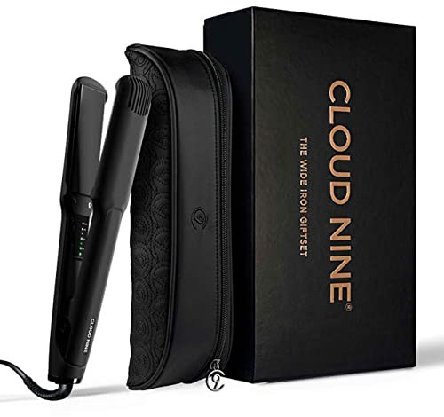 CLOUD NINE The Wide Iron - Haarglätter - Breite Keramikplatten mit Mineralstoffen für üppiges Volumen - Haarfreundliche Styling-Technologie & Temperaturregelung für gesünderes, glänzendes Haar