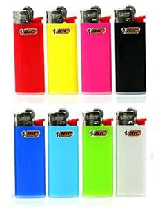 Lot de 9 Briquets J25 Mini BIC FLUO assortis