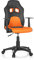 hjh OFFICE 670710 Kinder- und Jugenddrehstuhl Teen Game AL Kunstleder Schwarz/Orange Kinderstuhl Drehstuhl mit Armlehne, mitwachsend