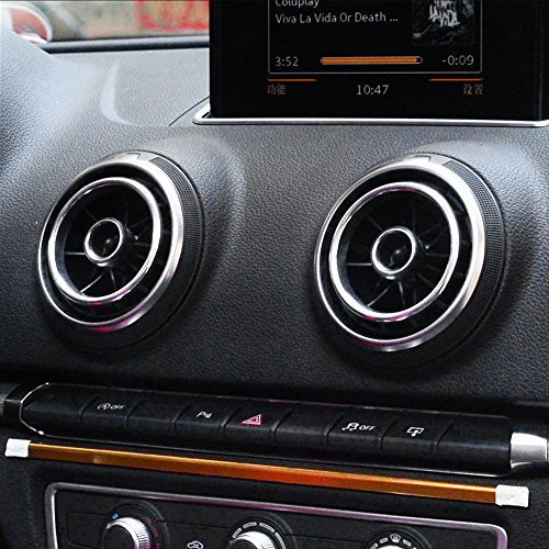 WOQUi Aluminium Alloy Instrument Panel Air Outlet Decoration Ring Cover Sticker