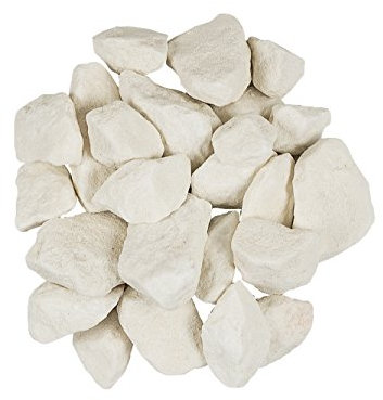 PFLANZWERK® Pflanzkübel Dekosteine Zierkies KRISTALL NATURSTEINE Weiss 5KG *Frostbeständig* *UV-Schutz* *Qualitätsware*