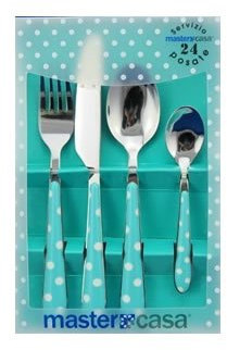 SERVIZIO 24 POSATE A POIS AZZURRINA