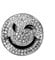 Lirii Smiley Magnet Brosche mit Strass Rund Schalhalter Wink Jeans Tasche Farbe Silber