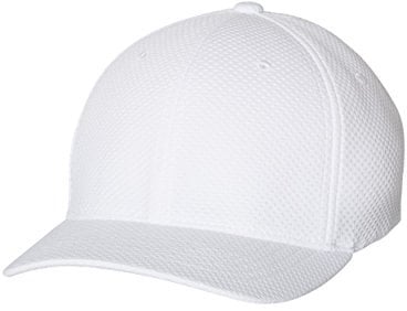 Flexfit Unisex 6584-Flexfit 3D Hexagon Jersey Cap Kape, White, L/XL