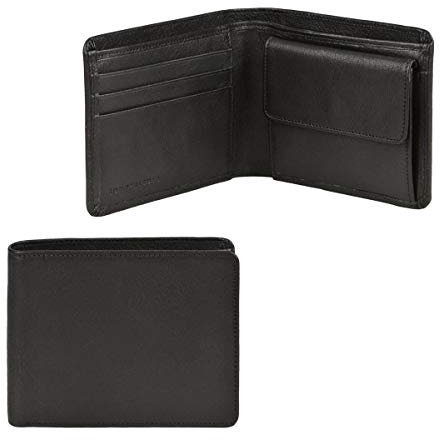 Sonnenleder Geldbörse Querformat Leder Herren Damen Portemonnaie Geldbeutel Spree schwarz