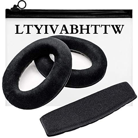 LTYIVABHTTW Ohrpolster, kompatibel mit HD598, HD 598, HD 598SE, HD 598CS, HD 515, HD 555, HD 595, HD 518 Kopfhörern (schwarz)
