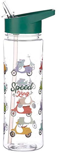 Reusable 550ml Plastic Water Bottle with Flip Straw - Speed King Scooter