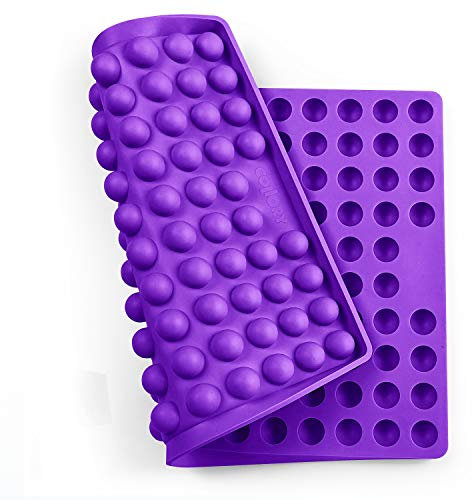 Collory® Backmatte Hundekekse für GROSSE HALBKUGEL (2cm Ø) Leckerlis, Silikon Backform, Backunterlage für Backblech, Diätmatte, Hitzebeständig, Lebensmittelecht & Bpa-frei