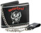Motörhead Geldbeutel - Warpig | Geldbeutel, viele Fächer, Portemonnaie, inkl. Geschenk-Box, mit Kette, B 11 cm