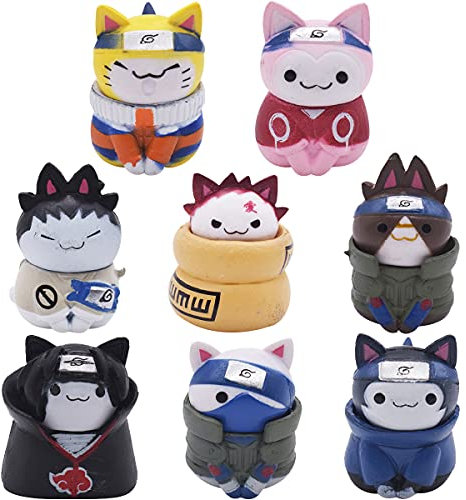 Mini Figuren Set Geburtstags Party Miotlsy 8pcs Cat Cake Tortenfiguren, Party Cake Decoration Supplies Cake Topper für Kindergeburtstag deko Mädchen