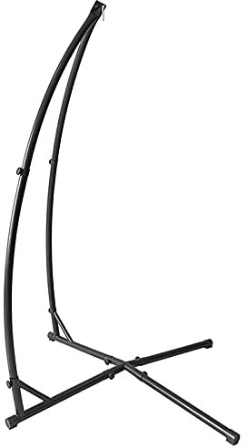 Hängemattengestell Hängesessel Gestell Hängestuhlgestell Max Belastung 120 kg Hängesitz Metall-Gestell Stabile vier Ecken Höhe 214cm Schwarz