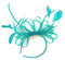 Caprilite Fascinator / Fascinator / Fascinator, mit Netz, mit Federn, türkis, Einheitsgröße