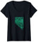 Femme Carte mandala florale Nevada Carson City US T-Shirt avec Col en V