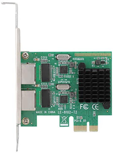 Onewer Carte réseau, RJ45 Dual Port Gigabit Card Transmission Stable RTL8111G Puce pour Ordinateur pour 8102-T2