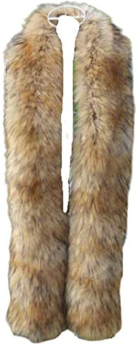 LDFWAY Langer Kunstfell-Schal, Stola, Schal für Herren und Damen, Winter, warm